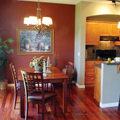 Brazilian Koa wood flooring in a home